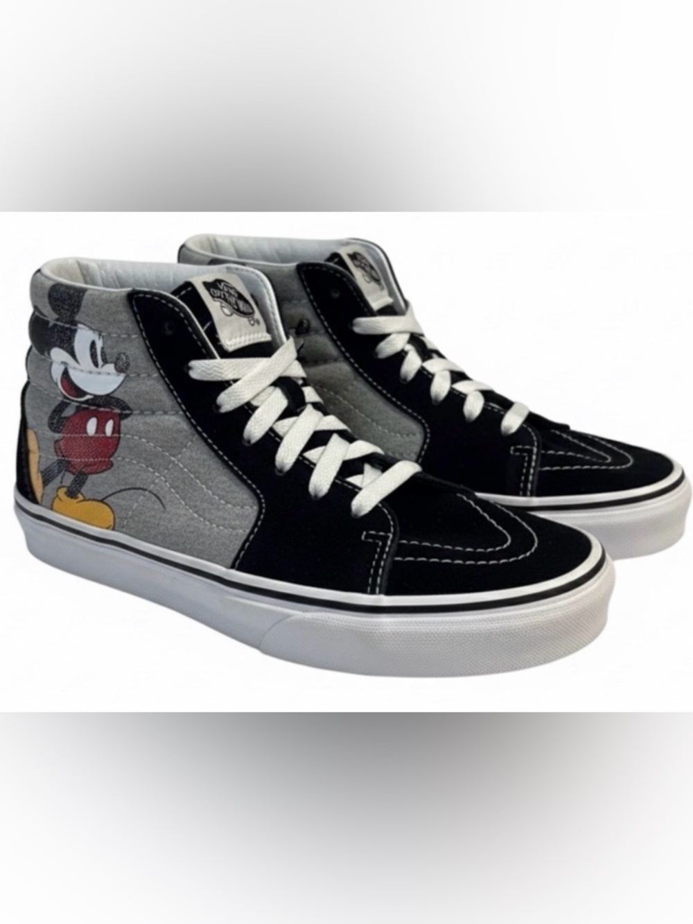 Vans Kids Mickey Mouse Disney Black Gray High-Top Sneakers Size 4